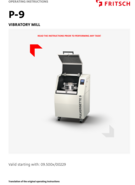 Operating manual Vibrating Cup Mill P-9